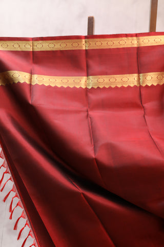 Wine Kanjeevaram Silk Saree - SRWKSS522