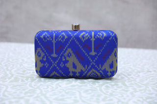 Blue Patola Clutch- SRBPC17