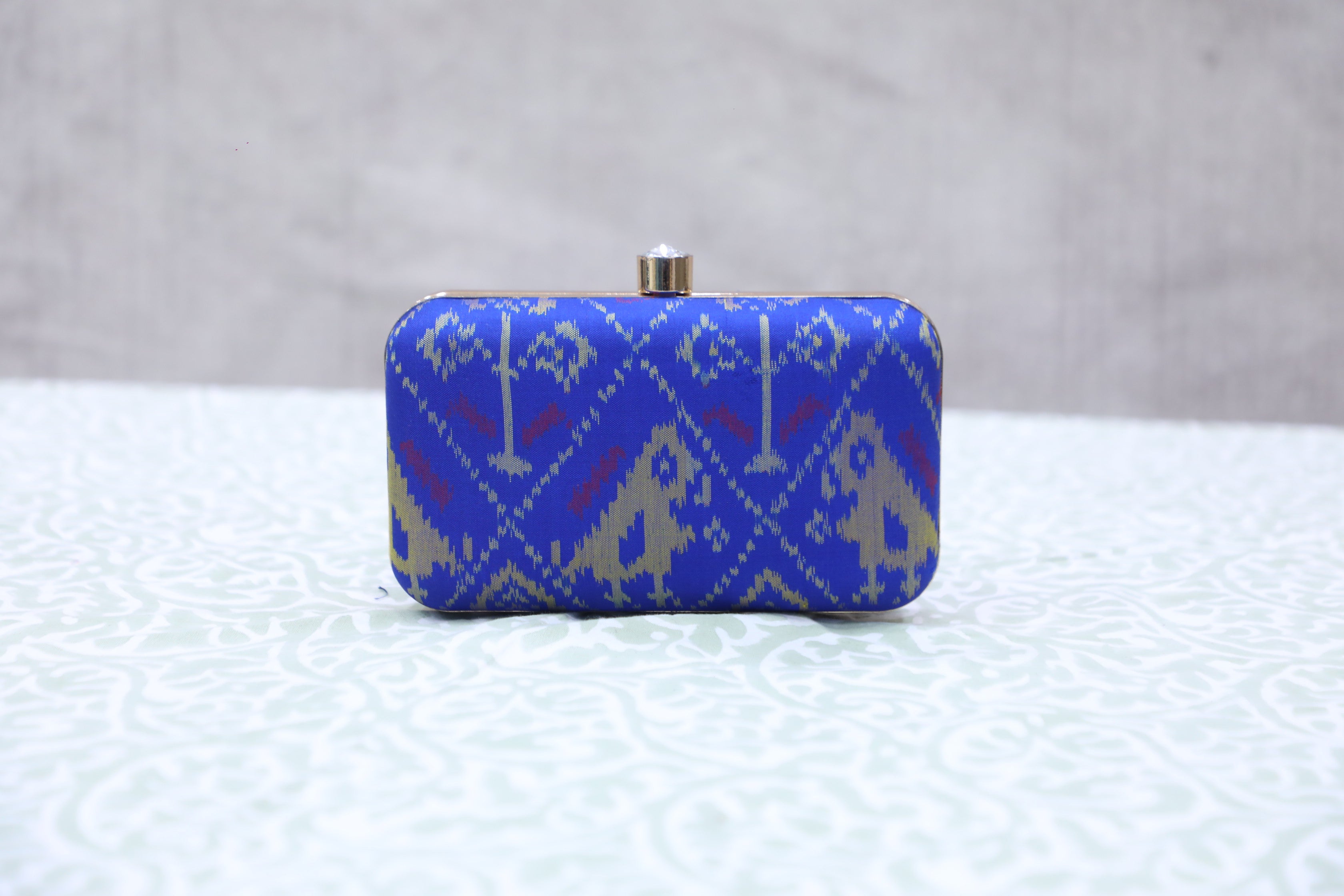 Blue Patola Clutch- SRBPC17
