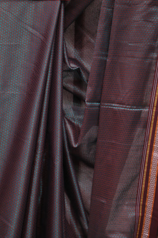 Maroon Plain Khun Saree With Maroon Border-SRGPKS171