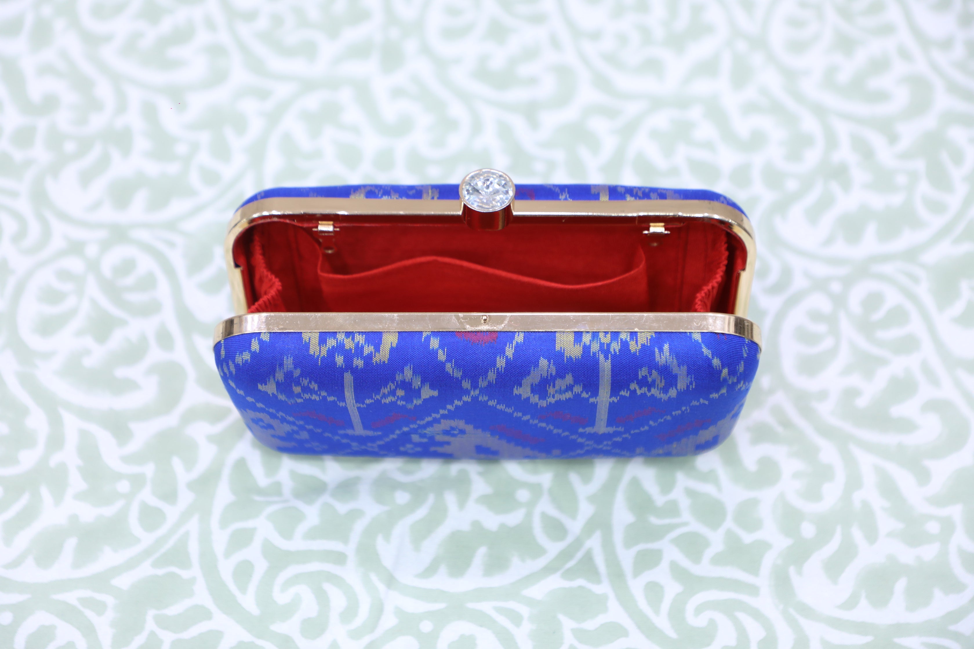 Blue Patola Clutch- SRBPC17
