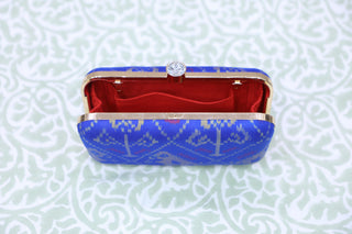 Blue Patola Clutch- SRBPC17