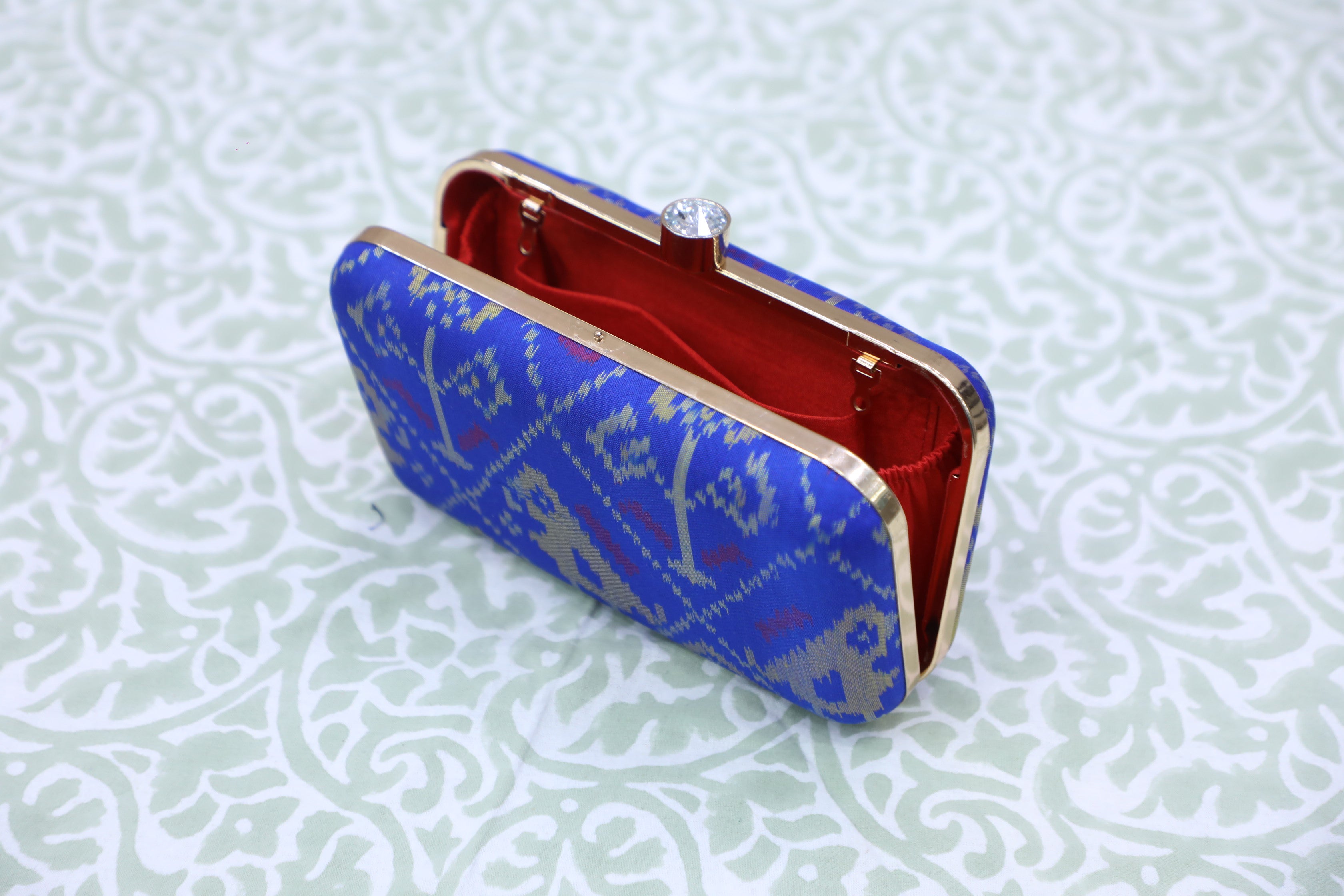 Blue Patola Clutch- SRBPC17