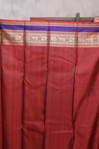 Dark Grey Kanjeevaram Silk Saree-SRDGKSS300