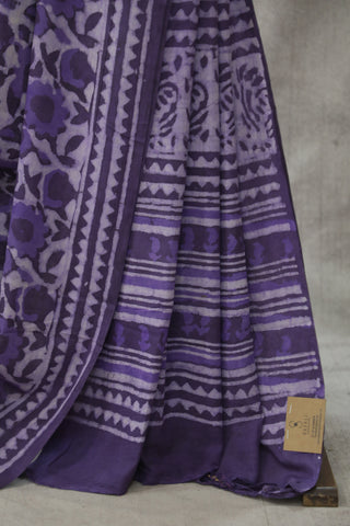 Purple HBP Cotton Saree - SRKCS1841