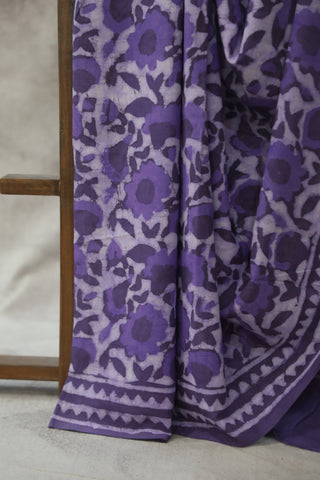 Purple HBP Cotton Saree - SRKCS1841