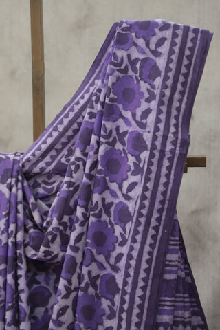 Purple HBP Cotton Saree - SRKCS1841