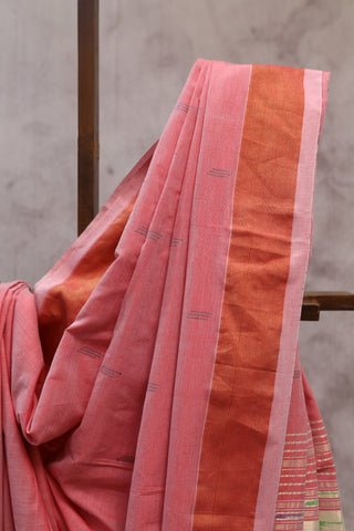 Pink Cotton Paithani Saree - SRPCPS384