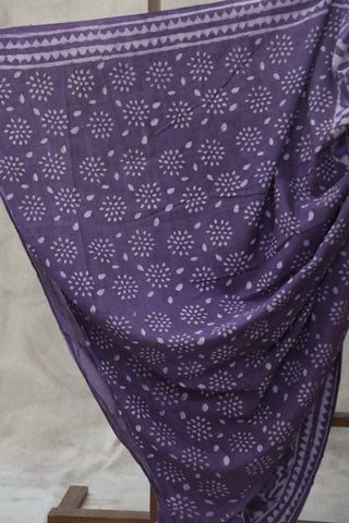 Purple HBP Cotton Saree - SRKCS1841