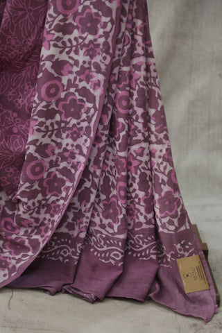 Plum HBP Cotton Saree - SRPCS1842