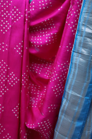 Pink Silk Paithani Saree With Bandhani - SRPSPS522