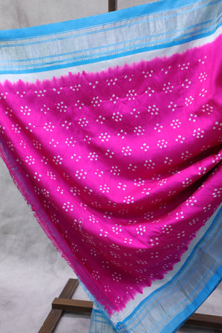 Pink Silk Paithani Saree With Bandhani - SRPSPS522