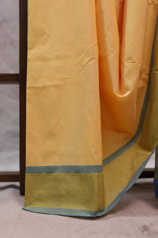 Yellow Cotton Paithani Saree - SRYCPS377