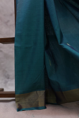 Teal Green Cotton Paithani Saree - SRTGCPS391