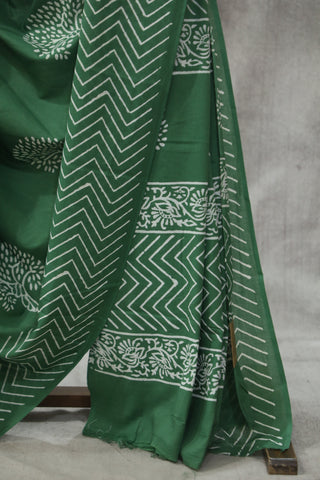 Green HBP Cotton Saree - SRGCS1838