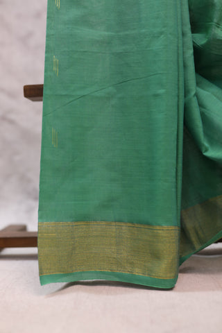 Green Cotton Paithani Saree - SRGCPS390