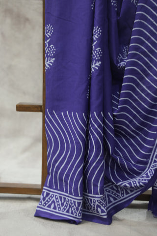 Purple HBP Cotton Saree - SRPCS1837