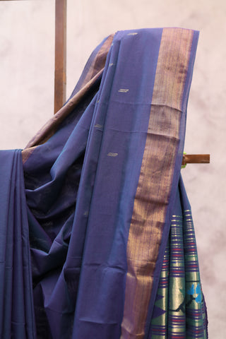 Violet Cotton Paithani Saree - SRVCPS392