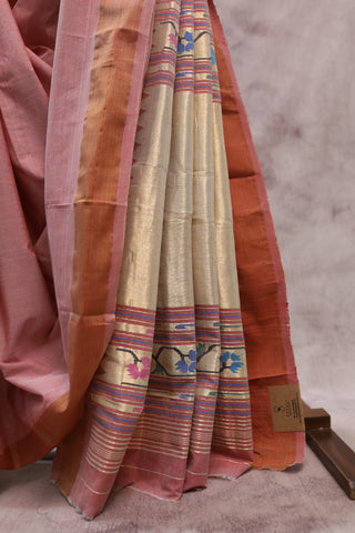 Pink Cotton Paithani Saree - SRPCPS388