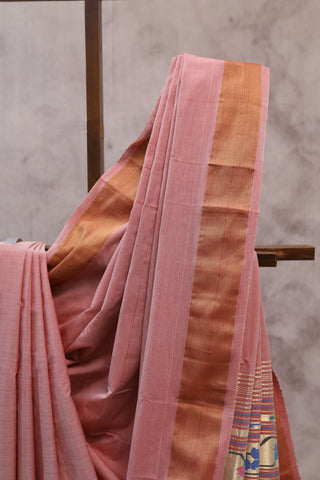 Pink Cotton Paithani Saree - SRPCPS388