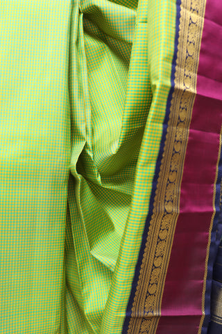 Green-Yellow Kanjeevaram Silk Saree-SRGYKSS286