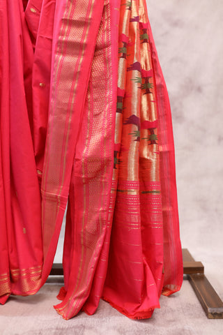 Pink Cotton Paithani Saree - SRPCPS385