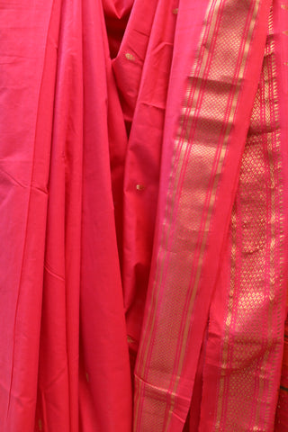 Pink Cotton Paithani Saree - SRPCPS385