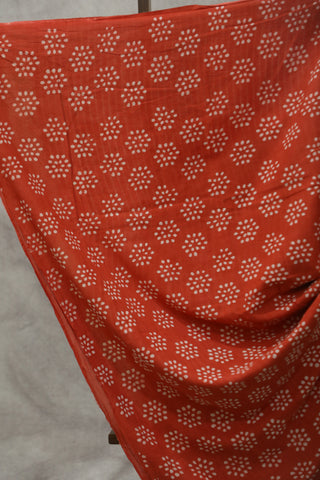 Red HBP Cotton Saree - SRRCS1793