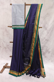 Purple Plain Khun Saree - SRPPKS166