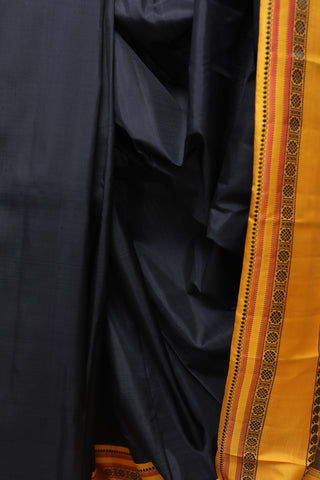 Black Kanjeevaram Silk Saree-SRBKSS291