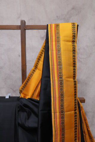 Black Kanjeevaram Silk Saree-SRBKSS291