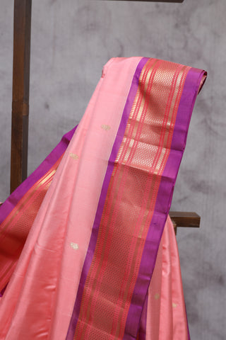 Peach Silk Paithani Saree - SRPSPS259