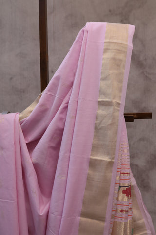 Pink Cotton Paithani Saree - SRPCPS408