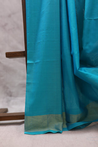 Blue Cotton Paithani Saree - SRBCPS407