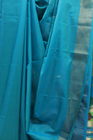 Blue Cotton Paithani Saree - SRBCPS407