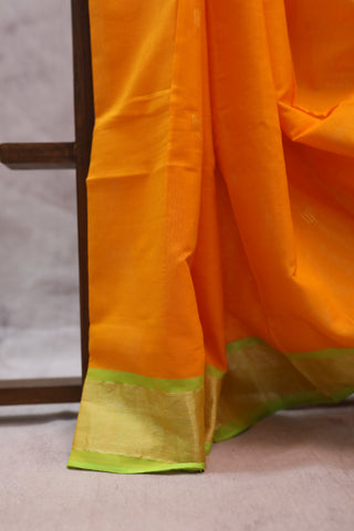 Mango Yellow Cotton Paithani Saree - SRMYCPS398