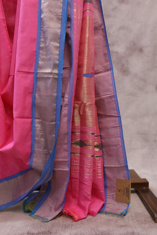 Pink Cotton Paithani Saree - SRPCPS397