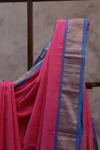 Pink Cotton Paithani Saree - SRPCPS397