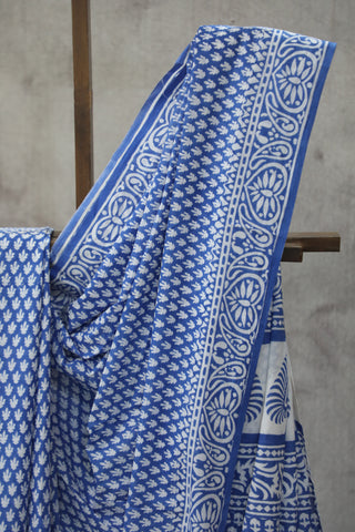 Blue HBP Cotton Saree - SRBCS1853