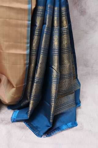 Khaki Kanjeevaram Silk Saree-SRKKSS239