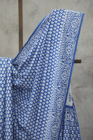 Blue HBP Cotton Saree - SRBCS1854