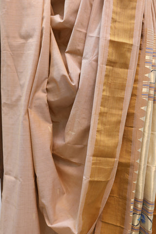 Cream Cotton Paithani Saree - SRCCPS394