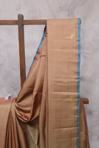 Khaki Kanjeevaram Silk Saree-SRKKSS239