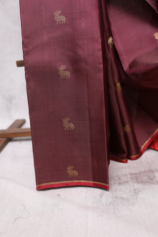 Plum Kanjeevaram Silk Saree-SRPKSS238