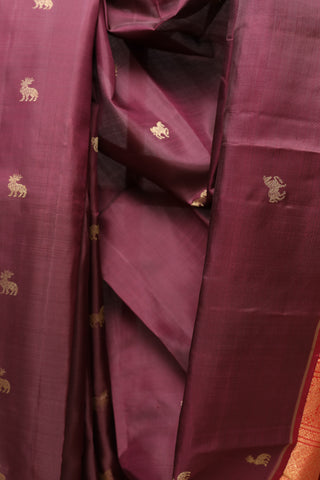 Plum Kanjeevaram Silk Saree-SRPKSS238