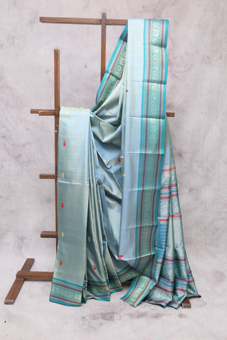 Teal Green Kanjeevaram Silk Saree-SRTGKSS287