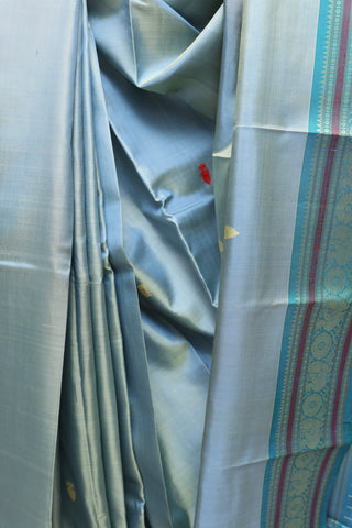 Teal Green Kanjeevaram Silk Saree-SRTGKSS287