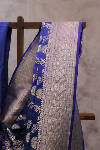 Peacock Blue Banarasi Silk Saree-SRPBBSS439