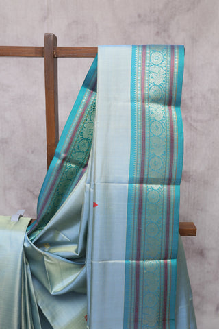 Teal Green Kanjeevaram Silk Saree-SRTGKSS287