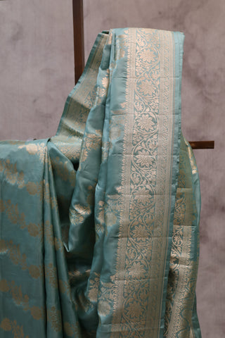 Pastel Green Banarasi Silk Saree-SRPGBSS440